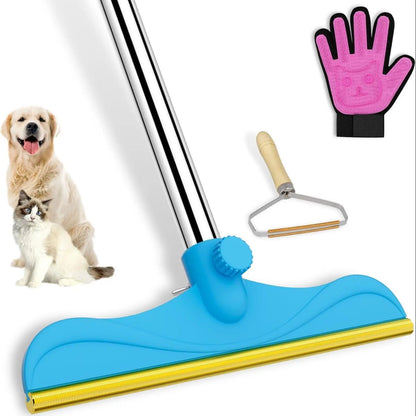 Adjustable Pet Hair Remover Brush with Hanging Ring - Effective Tool for Carpet and Floor Cleaning, Ideal Valentine's Day Gift